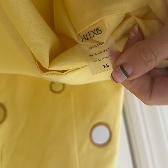 ALEXIS Malia Cotton Midi Dress Yellow NEW with tags - Picture 7 of 9